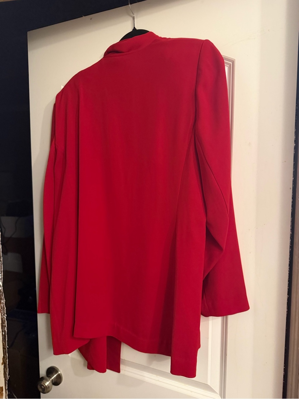 Calvin Klein Vibrant Red Open-Front Women's Blazer - Picture 3 of 3